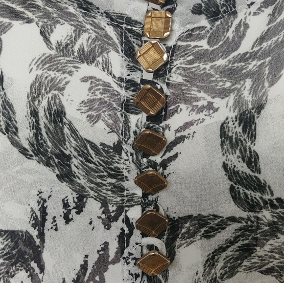 BCBGGeneration small black/white rope print blouse - Picture 5 of 6